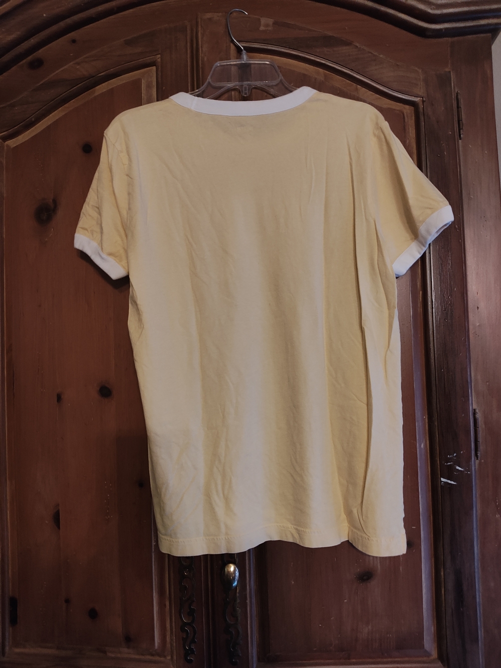 LOVE PINK Victoria's Secret Short Sleeve Ringer Tee in Yellow - Picture 3 of 3